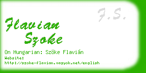 flavian szoke business card